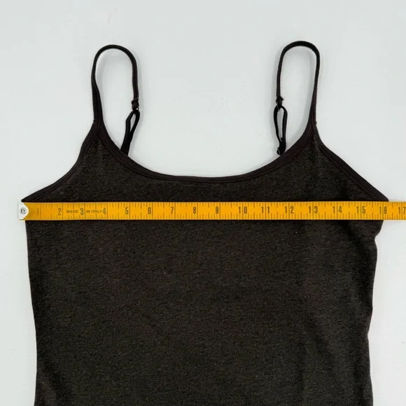 PACT Organic Cotton Everyday Shelf Bra Camisole Tank Top in Charcoal Gray Size M - Picture 8 of 8